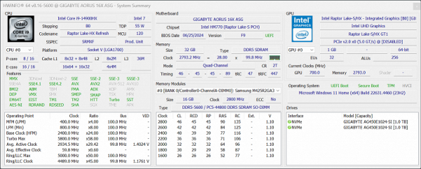 Обзор игрового ноутбука Gigabyte Aorus 16X (2024) ASG с Intel Core i9-14900HX и Nvidia GeForce RTX 4070 Laptop Обзор игрового ноутбука Gigabyte Aorus 16X (2024) ASG с Intel Core i9-14900HX и Nvidia GeForce RTX 4070 Laptop