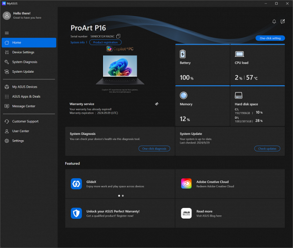 Обзор ноутбука Asus ProArt P16 (H7606WI) с AMD Ryzen AI 9 HX 370 и Nvidia GeForce RTX 4070 Laptop