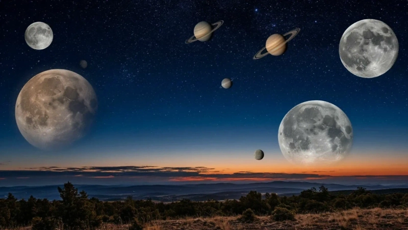 Меркурий, Венера, Юпитер и Луна будут видны одновременно в ночь на 19 августа